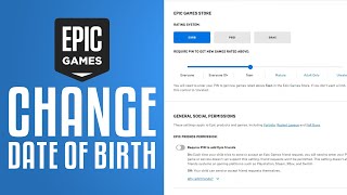 How To Change Date Of Birth On Epic Games 2024 Simple Tutorial [upl. by Stanislaus]