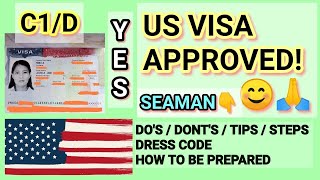 US EMBASSY INTERVIEW 2021  C1D VISA FOR SEAMAN  TIPS  HOW TO BE PREPARED FOR US VISA INTERVIEW [upl. by Dressler]