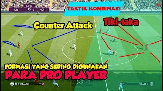 Formasi Seperti Ini sering digunakan Para Pro Player  Counter Attack dibuat tikitaka  PES 2021 [upl. by Therine]