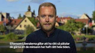 Viktor BarthKron i Almedalen Liberalerna [upl. by Eidnarb]