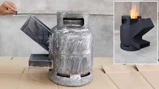 Creative ideas  How to make a wood stove from an old gas tank [upl. by Mintz73]