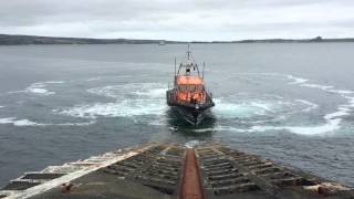 RNLB Storm Rider Visits the Old Penlee Slipway at Mousehole [upl. by Sydney]