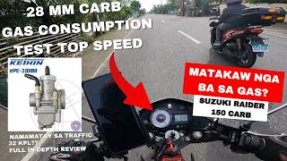 28 MM CARBURATOR IN DEPTH REVIEW RAIDER 150 CARB AND GAS CONSUMPTION [upl. by Haek470]