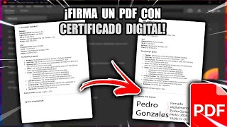 Cómo FIRMAR un DOCUMENTO PDF con CERTIFICADO DIGITAL [upl. by Yrnehnhoj]