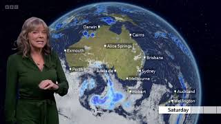 Louise Lear Australasia weather forecast BBC November 14th 2024 [upl. by Xuaegram20]