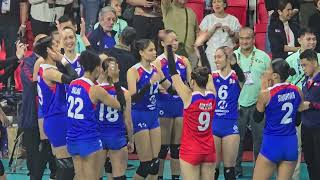 BehindtheScenes after ALAS Pilipinas won BRONZE in the AVC  Alas are also BLOOMS BINI Fans [upl. by Ivor]