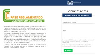 AVISO IMPORTANTE RESULTADOS PASE REGLAMENTADO UNAM 2023 [upl. by Nancy]