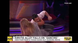 CNN Kirstie Alley partner fall on Dancing with the Stars [upl. by Garreth]