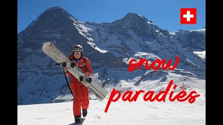 World class skiing in Switzerland Grindelwald  Wengen  Lauberhorn race and costs [upl. by Maxfield524]