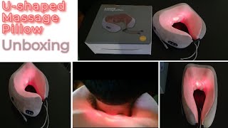 Best Ushaped massage pillow  unboxing ushaped massage pillow  Best relaxing massage pillow [upl. by Oirasec842]