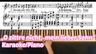 Zauberflöte Königin „O zittre nicht mein lieber Sohn“ Karaoke Piano accompaniment scoreampenglish [upl. by Denie]