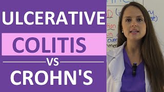 Crohns Disease vs Ulcerative Colitis Nursing  Crohns vs Colitis Chart Symptoms Treatment [upl. by Itra]