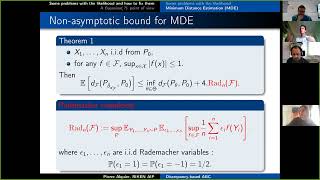 Concentration and robustness of discrepancybased ABC [upl. by Ellesig]