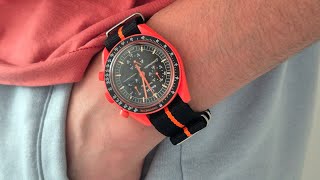 Omega x Swatch Misson on Earth Lava Speedmaster Moonswatch  Ultraman Homage [upl. by Selestina882]