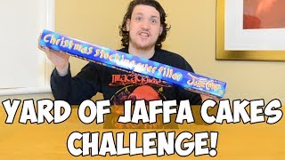 Yard Of Jaffa Cakes Challenge Eating 48 Jaffa Cakes  WheresMyChallenge [upl. by Akihsal]