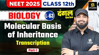 Class 12 Biology  Molecular Basis of Inheritance  Transcription  NEET 2025  L63  Zeeshan Sir [upl. by Aurelia]