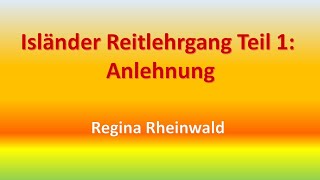 Isländer Reitlehrgang 1 Teil Anlehnung [upl. by Hamlen]