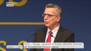 Europäischer Polizeikongress Rede von Thomas de Maizière am 21022017 [upl. by Fricke]