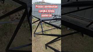 Udah resi bosku pengecetan rangka tenda pameran tutorial welding shorth welderpemula 🔥❗ [upl. by Marven795]