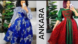 BEAUTIFUL ANKARA FLARED GOWNS 2023 [upl. by Drawd]