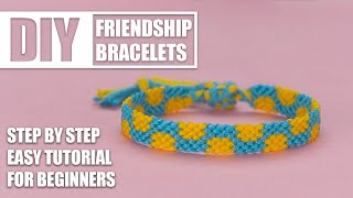 Dots Spots Zigzag Squiggly  Friendship Bracelets Step by Step Tutorial  Easy Tutorial for Beginner [upl. by Arezzini517]