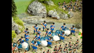 Napoleonic Diorama  Russian Austrian amp Prussian armies attacked by Napoleons Grand Army [upl. by Ermeena510]