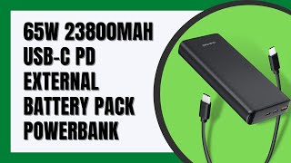 Charmast 65W 23800mAh USB C PD External Battery Pack Powerbank [upl. by Moselle]