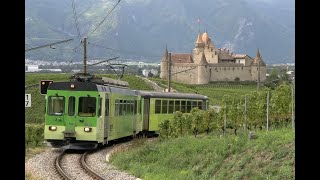 Aigle  Sépey  Les Diablerets ASD  TPC  Westschweizer Meterspurbahn im Kanton Vaud  20192022 [upl. by Meenen]