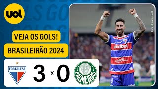 FORTALEZA 3 X 0 PALMEIRAS  CAMPEONATO BRASILEIRO 2024 VEJA OS GOLS [upl. by Kaspar]