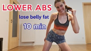 10 MIN LOWER ABS BURN WORKOUT 🔥 to lose lower belly fat  No equipment on floor [upl. by Leunammi734]