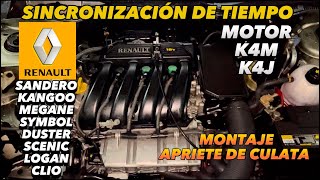 TIEMPO Y TORQUE DE CULATA DEL MOTOR K4M RENAULT MEGANE CLIO DUSTER KANGOO [upl. by Llemert415]