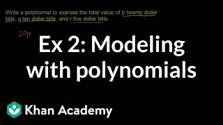 Example 2 Modeling with polynomials  Algebra I  Khan Academy [upl. by Eenor]