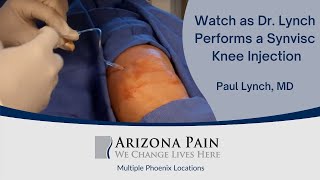 Watch as Dr Lynch Performs a Synvisc Knee Injection  Live [upl. by Nickolai]