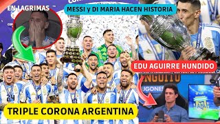 💥 ARGENTINA BICAMPEON COPA AMERICA MESSI en LAGRIMAS HACE HISTORIA y EDU AGUIRRE QUEDA HUNDIDO ❌ [upl. by Srednas]