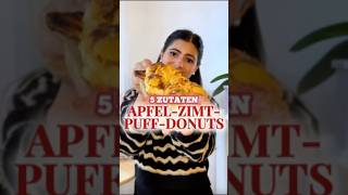 ApfelZimtPuffDonuts🍎✨ apfelringe blätterteigrezept snackidee foodtrend amba3 herbstrezept [upl. by Keefe]