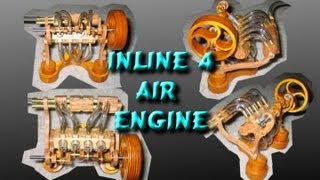 Inline 4 Cylinder Air Engine [upl. by Eninnaej901]