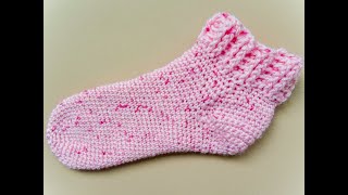 Socken häkeln Größe 2627 Kindersocke häkeln  Maschenschäfchen [upl. by Akcirederf]