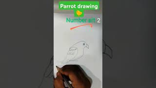 How to draw parrot in size way parrot chittichilakamma brids drawing [upl. by Dobb]