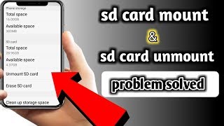 how to solve sd card mount problem  how to solve memory card unamount problem  storage problem [upl. by Gnat]