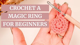 SO EASY How to Crochet the Magic Ring  Magic Loop  CROCHET BITES 01 [upl. by Shellans541]