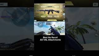 Best No Recoil AS VAL Attachments In CODM Part 17 short codm attachments [upl. by Johnette]