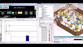 Tecnomatix Process Simulate Virtual Commissioning with Mitsubishi PLC [upl. by Htinek]