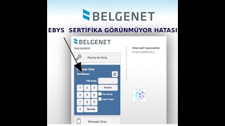 EBYSde SERTİFİKA GÖRÜNMÜYOR HATASI [upl. by Bartlet]