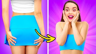 COOL CLOTHES HACKS FOR POPULAR STUDENTS  Brilliant DIY Ideas By 123 GOGOLD [upl. by Guyer455]