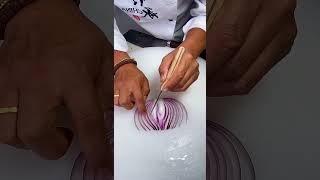 Onion 🧅 Carving Cutting design skill And Decorations Ideas In My Kitchen [upl. by Pillow]