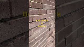 Bricklayer repairing cracks with helibarsconstruction diy [upl. by Nevear]