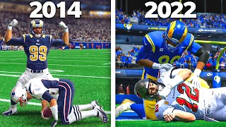 Sacking Tom Brady with Aaron Donald in Every Madden [upl. by Ytirev]