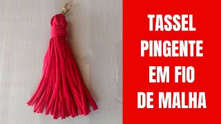 COMO FAZER TASSEL PINGENTE EM FIO DE MALHA [upl. by Inalial36]