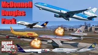 GTA V McDonnell Douglas DC1030 Freighter AirPlane Best Extreme Longest Crash Compilation [upl. by Acirehs]