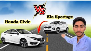 Honda Civic Vs Kia Sportage 😲 Kon Si Car Achi Hain Dekha 😱 trending vlog [upl. by Tellford92]